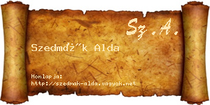 Szedmák Alda névjegykártya